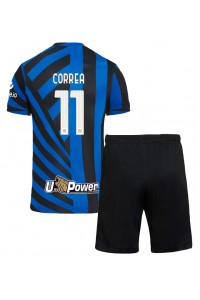 Inter Milan Joaquin Correa #11 Jalkapallovaatteet Lasten Kotipeliasu 2024-25 Lyhythihainen (+ Lyhyet housut)